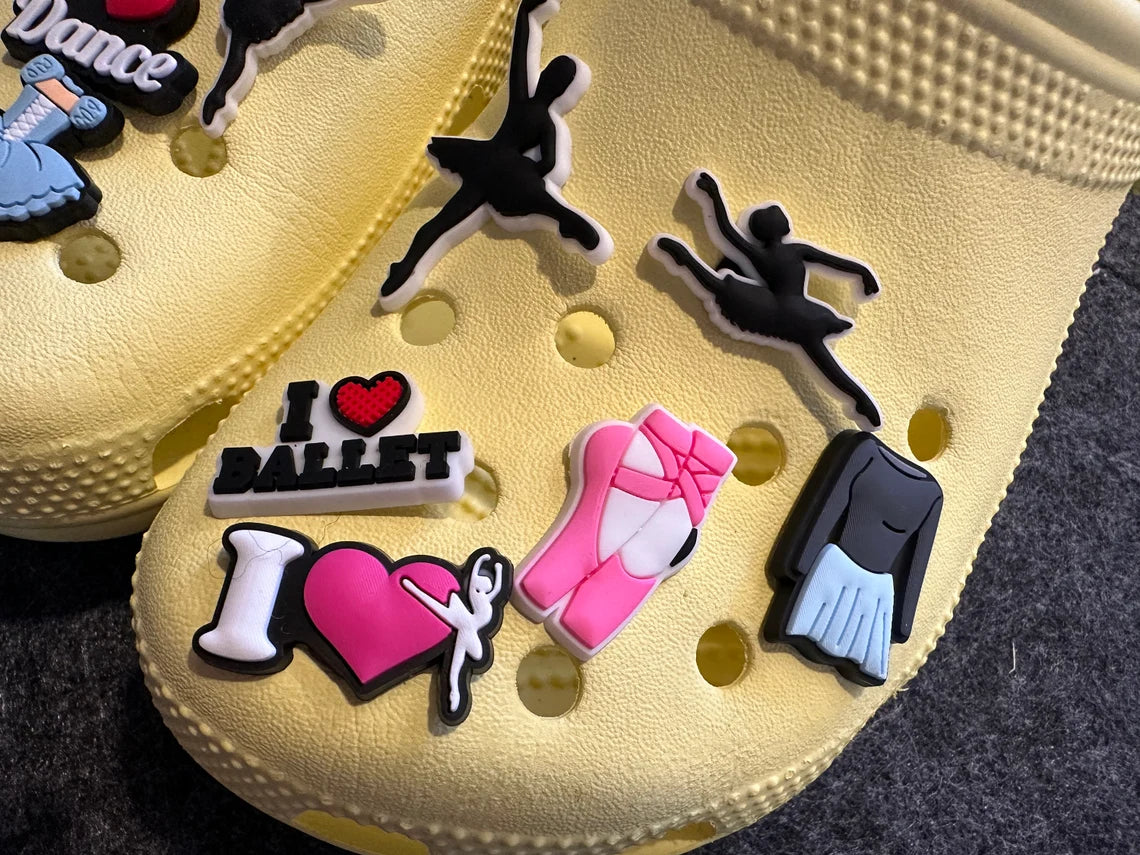 I Love Dance Ballet theme shoe charms