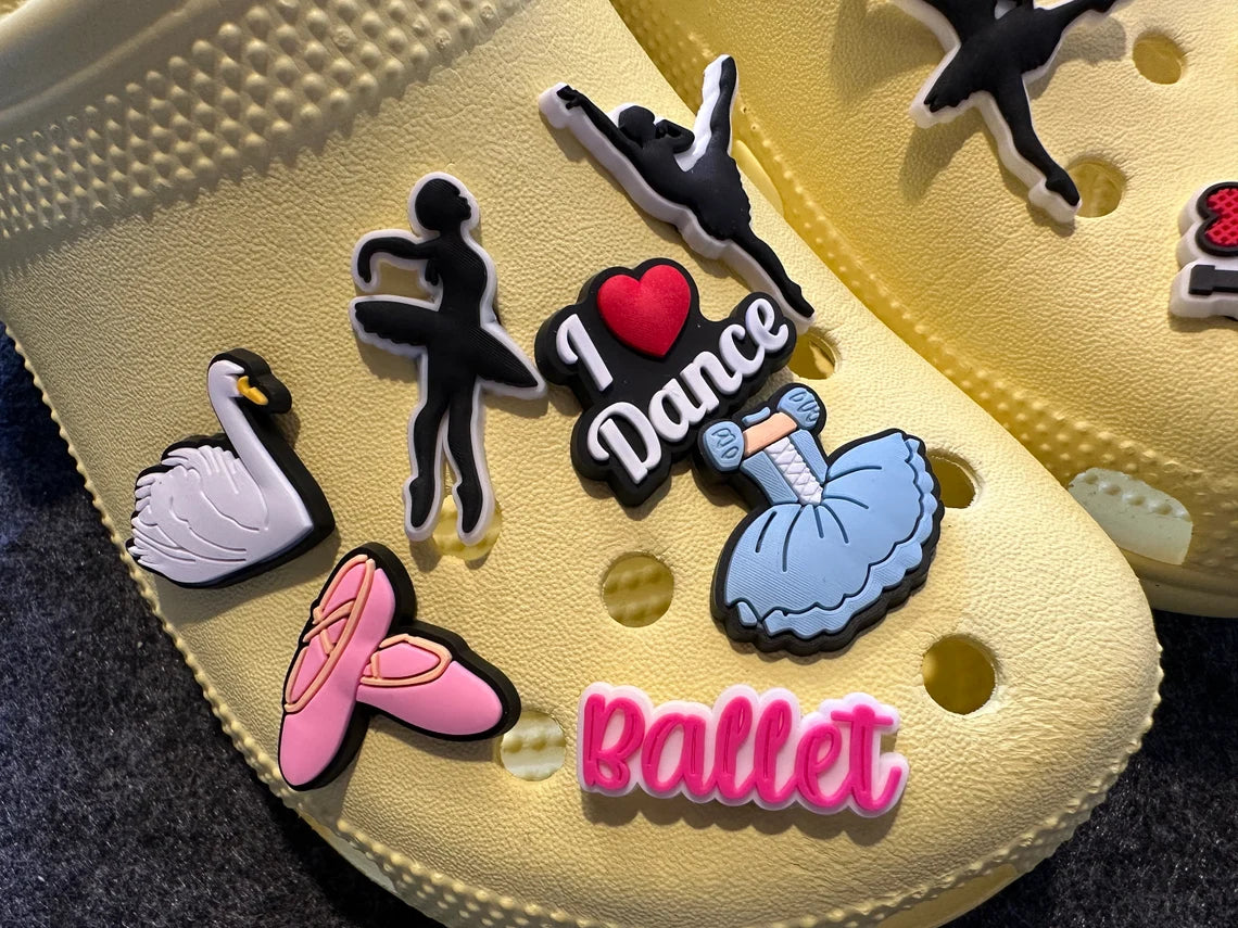 I Love Dance Ballet theme shoe charms