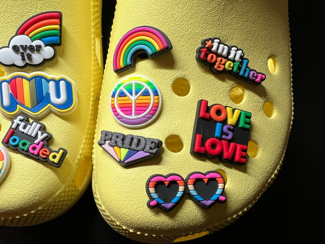 LGBTIQA+ Theme Love is love Shoe Charms