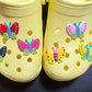 Colorful Butterfly Design Theme Shoe Charms Best Quality JuliesDecalDesign