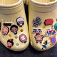Coffee and Friends Theme Shoe Charms