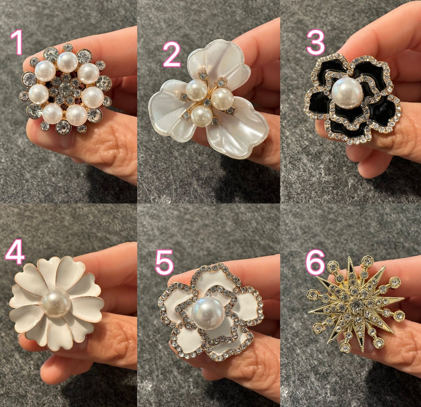 large size flowers Pearl GEM Flower Bling Fancy Metal Diamond Flower Shoes Charms for DIY Unique Special Shoes