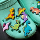 Cartoon Dinosaurs cute positive and more shoe charms