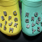Bling Bling Silver Metal Design Alphabet Letter Shoe Charms Best Quality