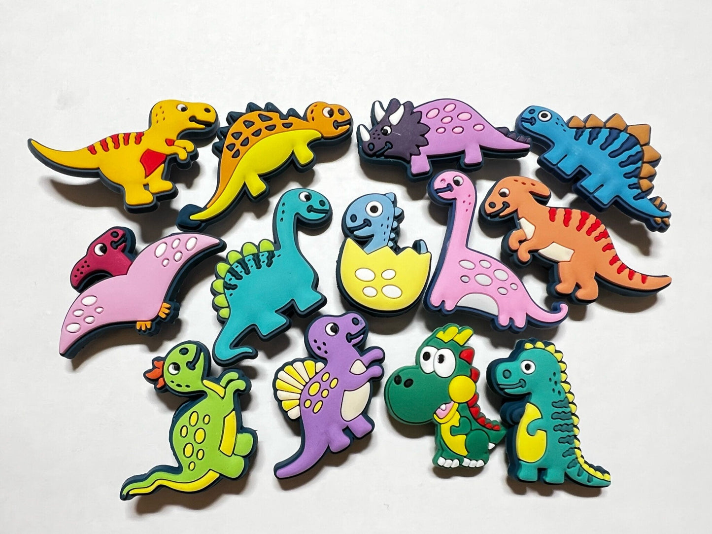 Cartoon Dinosaurs cute positive and more shoe charms