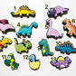 Cartoon Dinosaurs cute positive and more shoe charms