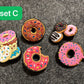 Donuts y más adornos para zapatos