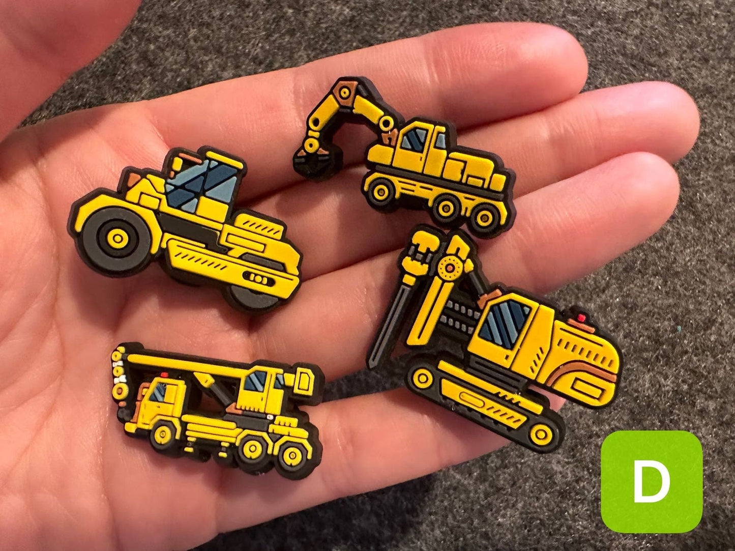 Concrete machine Construction Machine Vehicle Road Pile Driver Design shoe charms Best Quality