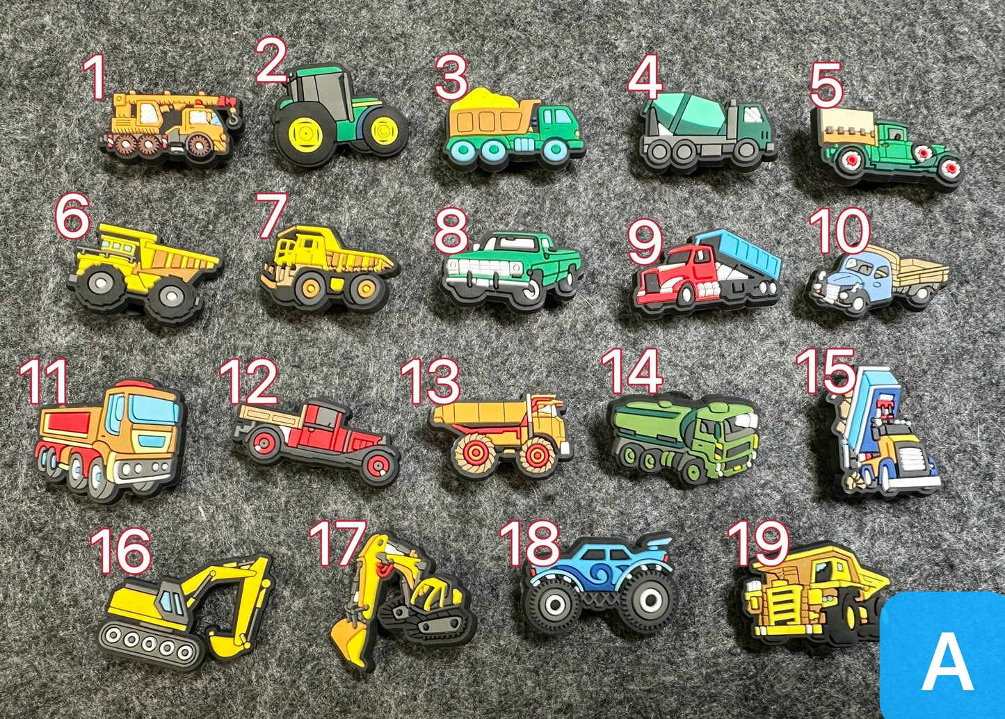 Concrete machine Construction Machine Vehicle Road Pile Driver Design shoe charms Best Quality