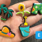 Hot Summer Theme Fancy shoe charms Vacation beach sand surfing and more