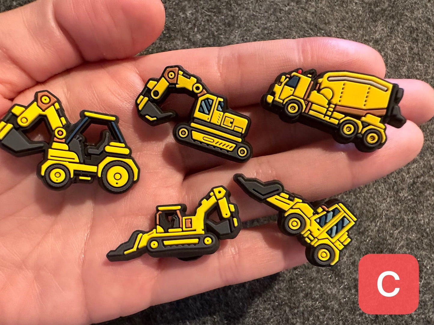 Concrete machine Construction Machine Vehicle Road Pile Driver Design shoe charms Best Quality