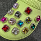 Bling Bling Small Square Metal GEM Rhinestones Shoe charms Unique Special