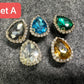 Bling Bling Large Water Drop Shape Metal GEM Rhinestones Shoe charms Unique Special