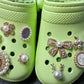 Metal GEM pearl White fancy Theme Unique Special Croc Shoes Valentine's Day Gift DIY shoe charms