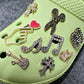 Metal GEM rhinestones Theme Cross Music note scissors Heart high heels guitar Unique Special Croc Shoes Valentine's Day Gift DIY shoe charms