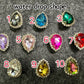 Bling Bling Large Water Drop Shape Metal GEM Rhinestones Shoe charms Unique Special