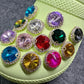 Bling Bling Large Round Shape Metal GEM Rhinestones Shoe charms Unique Special