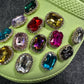 Bling Bling Large Oval Shape Metal GEM Rhinestones Shoe charms Unique Special