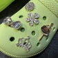 Bling Bling Fancy Metal GEM Rhinestone Ballerina Crown Flower Shoes Charms silver/golden for DIY Unique Special Shoes