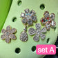Bling Bling Fancy Metal GEM Rhinestone Flower Shoes Charms silver/golden for DIY Unique Special Shoes