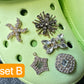 Bling Bling Fancy Metal GEM Rhinestone Flower Shoes Charms silver/golden for DIY Unique Special Shoes