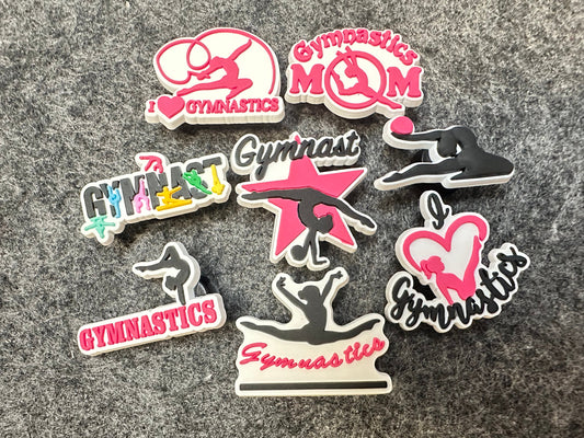 I Love Gymnastics theme gymnast shoe charms