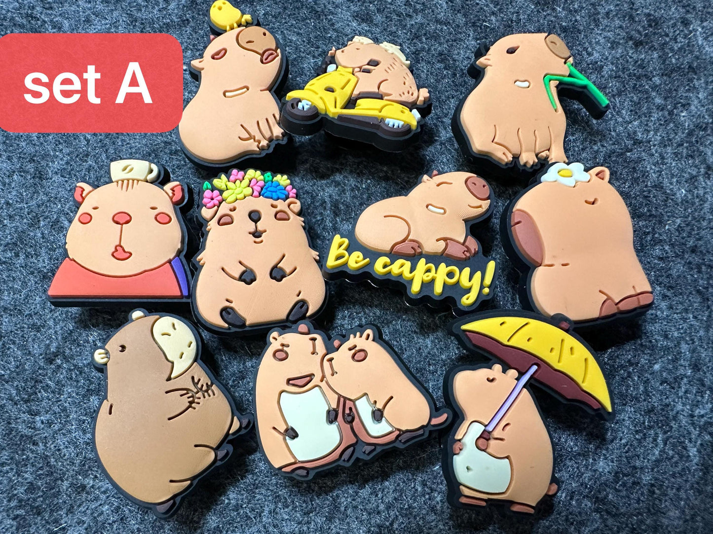 Capybara shoe charms Wild Animal Shoe Accessories Capybara Lovers Be Cappy