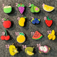 Yummy Fruits Design Theme Apple Banana Strawberry Cherry Blueberry Watermelon Avocado and more shoe charms