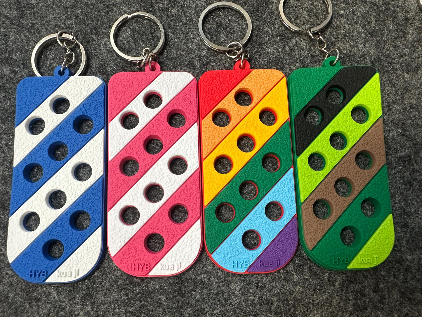 Key Chain Stars Colorful for DIY Unique Special KEYCHAIN Glow in the Dark Keychain JuliesDecalDesign