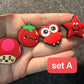 RED Theme Fancy shoe charms strawberry apple mushroom lipstick owl star butterfly car and more