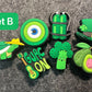 Green Theme Fancy shoe charms planet avocado broccoli hat coconut tree and more