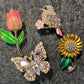 Bling Fancy Metal GEM Rhinestone Flowers Rose Sunflower Bird Butterfly adn more Shoes Charms silver/golden for DIY Unique Special Shoes