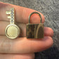 Gold Key and Padlock Design Shoe Charms