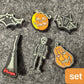 Glow in dark Trick or treat Skeleton Ghost broom hunted house bat Horror Pumpkin Theme Design Halloween Shoe Charms