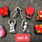 BOXING Gym Workout Exercise theme shoe charms