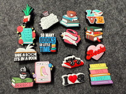 Book Lover Read book Reading Life Book Club TBR To Be Read Shelfie and more shoe charms