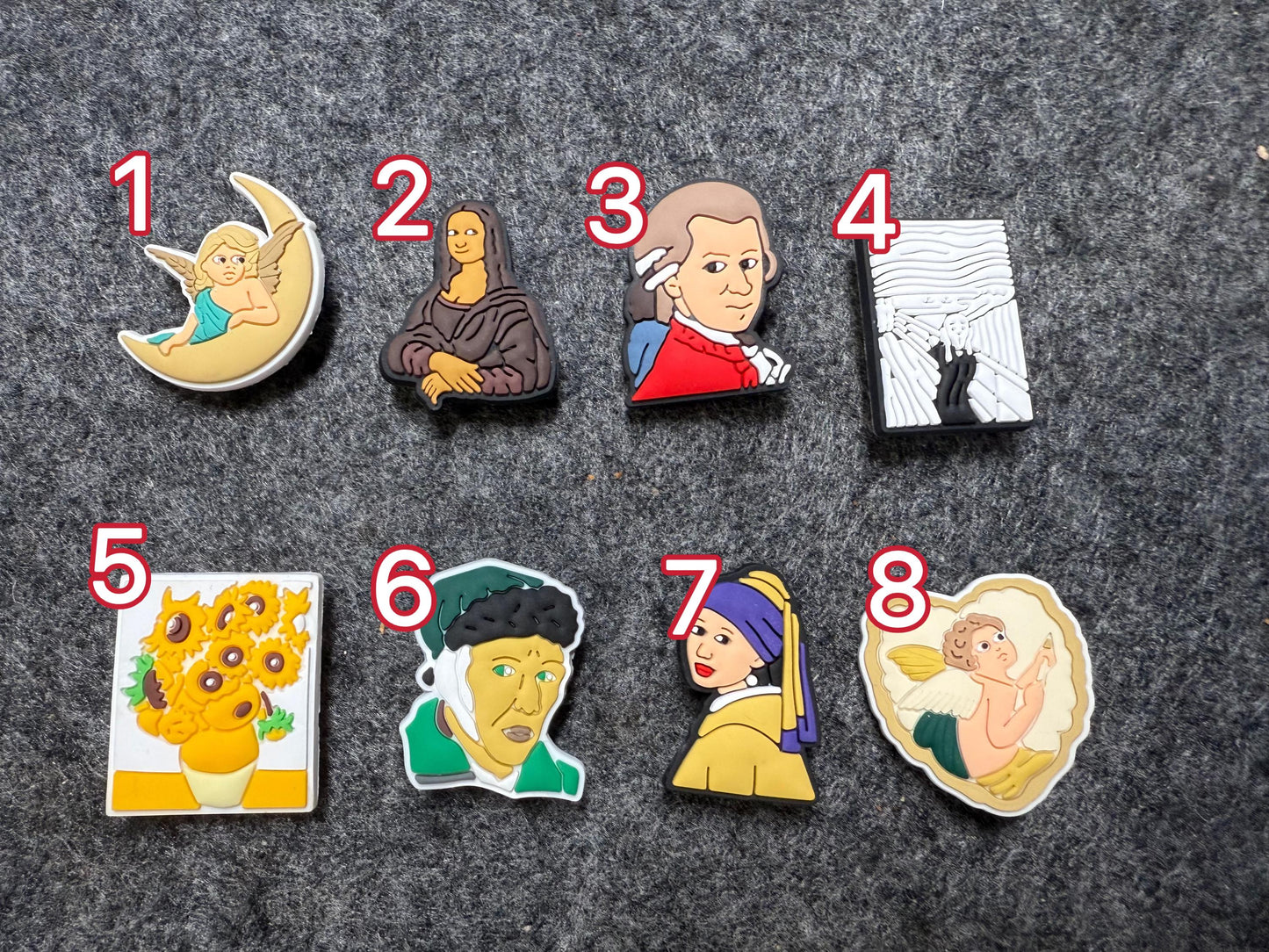 Famous Arts Paintings Artist Painting Musician Design Theme Shoe Charms
