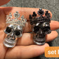 Fancy Metal rhinestone Skull skeleton Halloween Shoe Charms JuliesDecalDesign