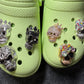 Fancy Metal rhinestone Skull skeleton Halloween Shoe Charms JuliesDecalDesign