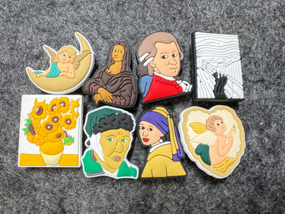 Famous Arts Paintings Artist Painting Musician Design Theme Shoe Charms