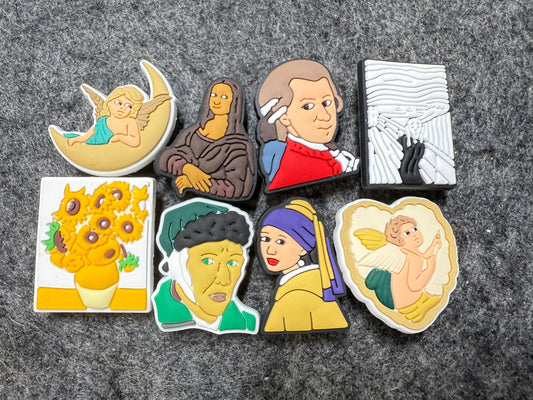 Famous Arts Paintings Artist Painting Musician Design Theme Shoe Charms