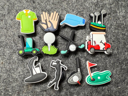 Golf Shoe Charm Golf Ball Shoe Charm Gift for Dad Stocking stuffer Exercise theme shoe charms