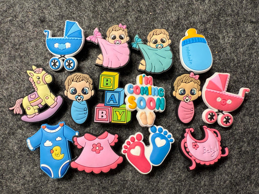 Baby Shower Cute baby angel Design Theme Shoe Charms Best Quality JuliesDecalDesign