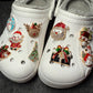 Metal rhinestone Christmas Shoe Charms: Holiday Croc Decorations Santa Snowman