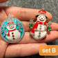 Metal rhinestone Christmas Shoe Charms: Holiday Croc Decorations Santa Snowman