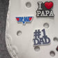 I love Dad PAPA Father's Day Gifts shoe charms