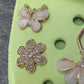 Bling Bling Golden Fancy Metal GEM Rhinestone Ballerina butterfly Crown Flower Shoes Charms silver/golden for DIY Unique Special Shoes