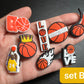 Basketball Sports Lover Design Theme Shoe Charms Best Quality JuliesDecalDesign