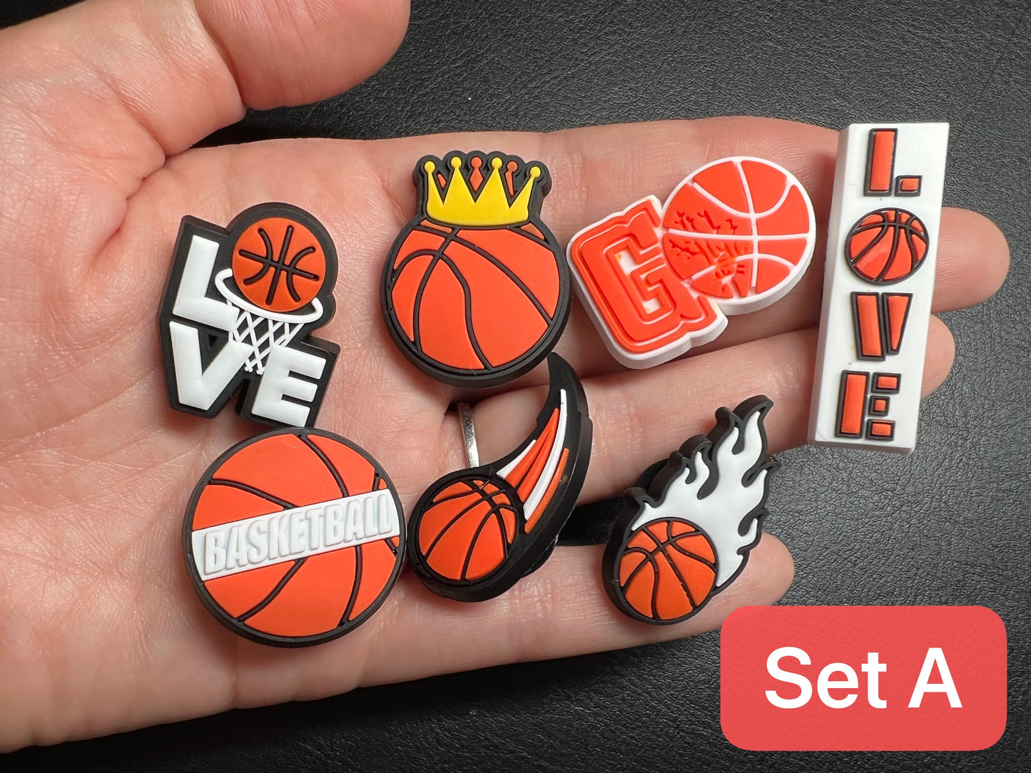 Basketball Sports Lover Design Theme Shoe Charms Best Quality JuliesDecalDesign