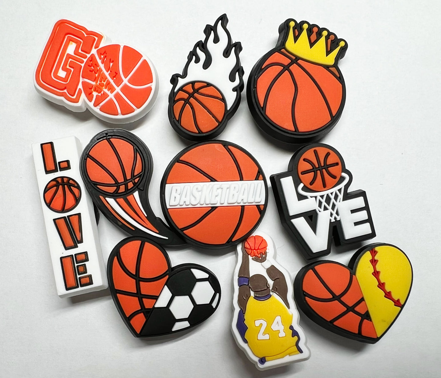 Basketball Sports Lover Design Theme Shoe Charms Best Quality JuliesDecalDesign